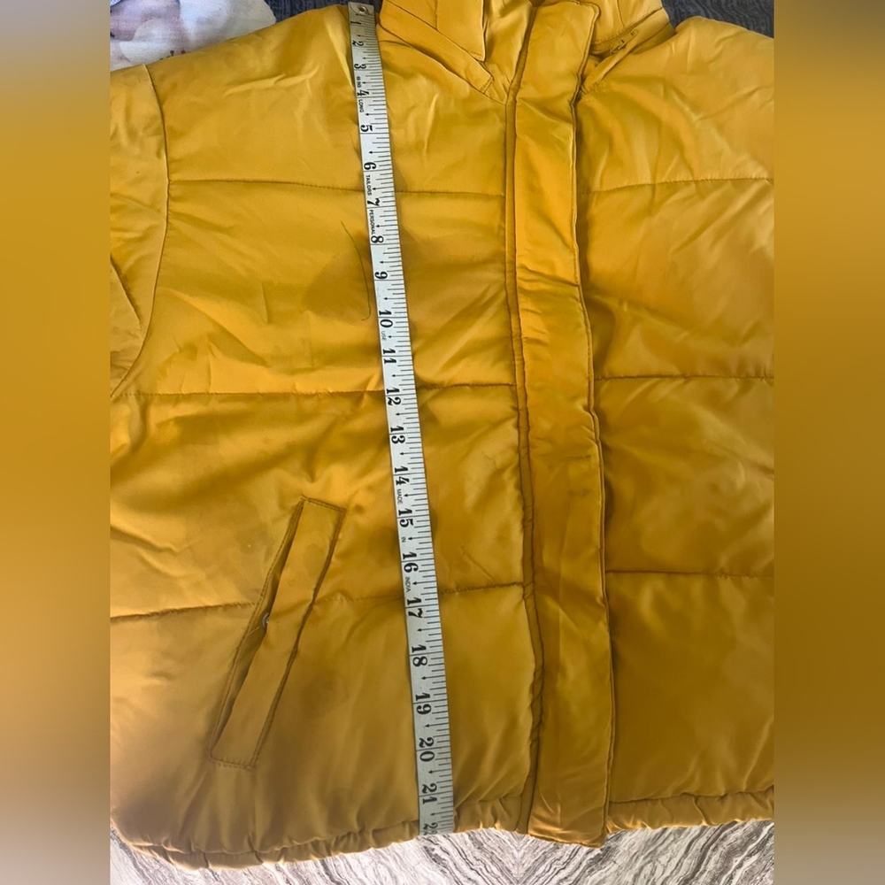 IGNI Mustard Oversized Puffer Jacket with Hoodie - Picture 10 of 10